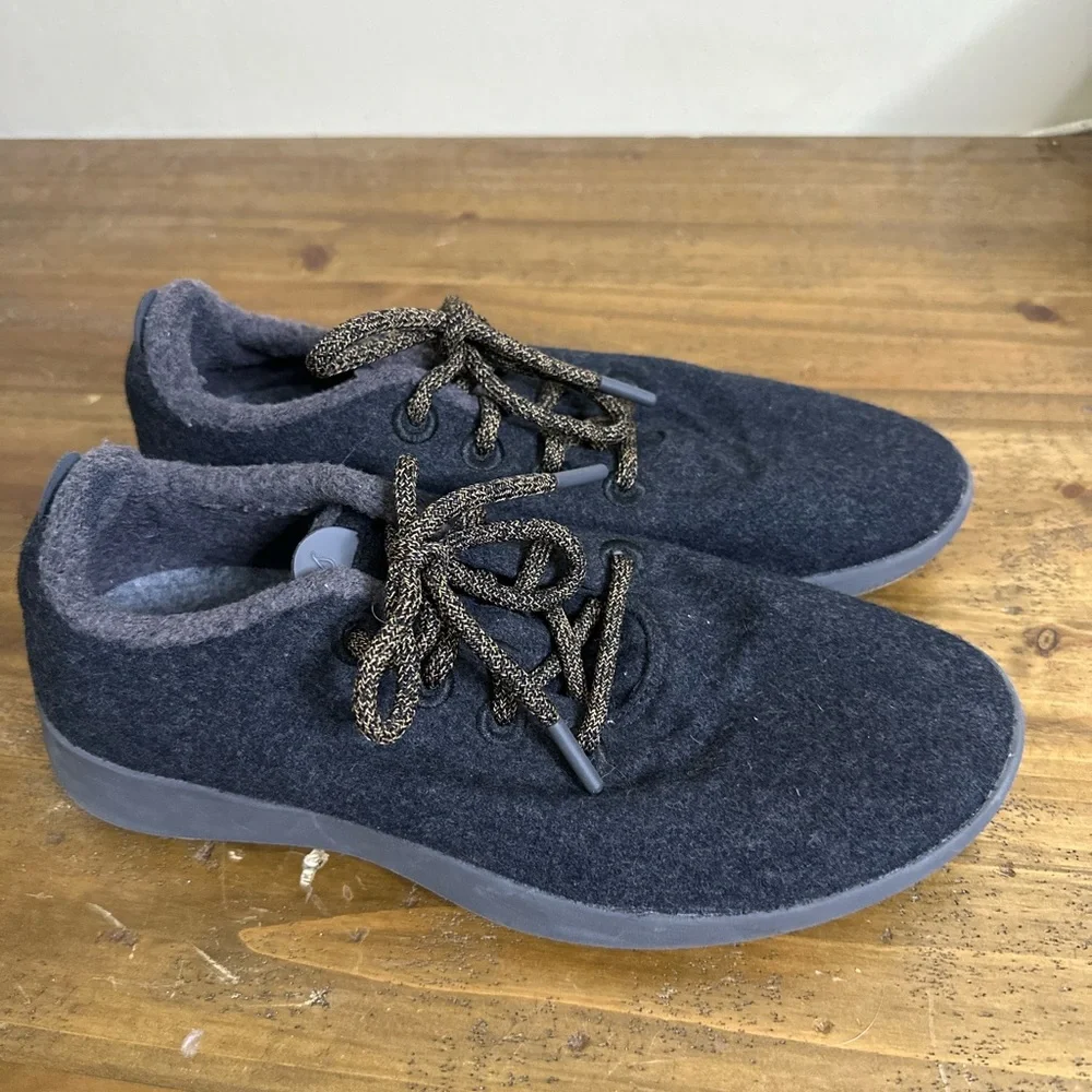 Allbirds Wool Runner Black Sands/Dark Grey Sneaker Shoes Women's Size 11